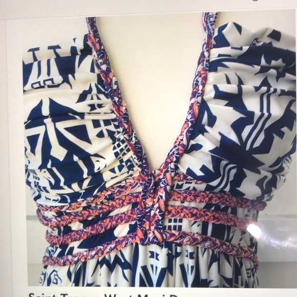 SAINT TROPEZ WEST Maxi Dress sz L - Picture 4 of 14